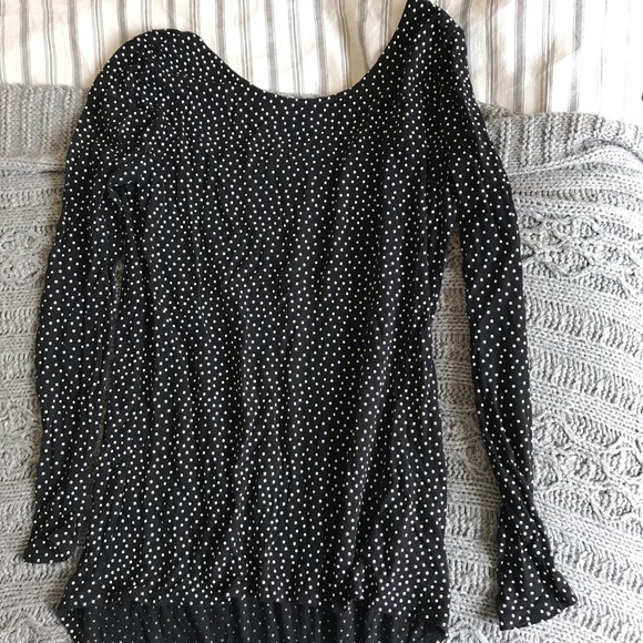 Zara Dotted Scoop-Neck Top - Picture 2 of 2